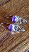 Античные Серьги с Аметистом